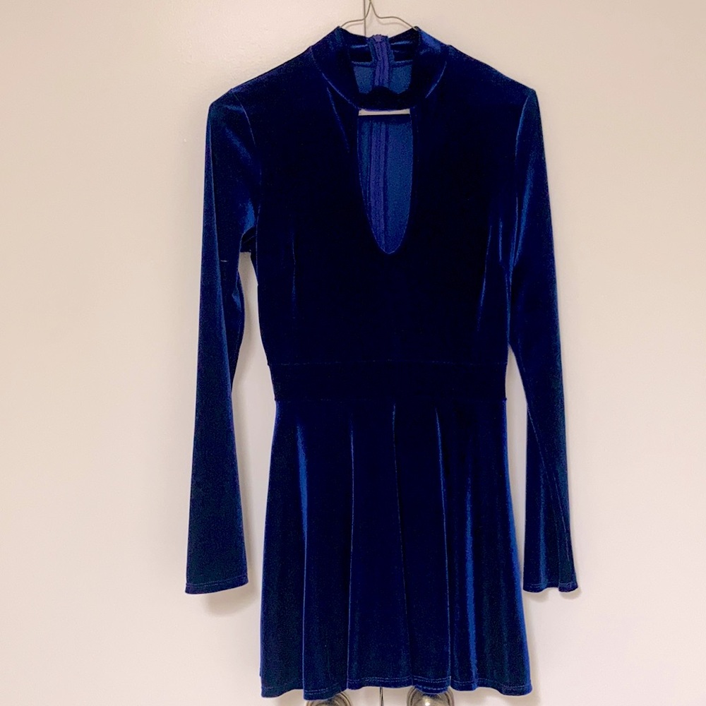 Urban Outfitters velvet long sleeve mini dress